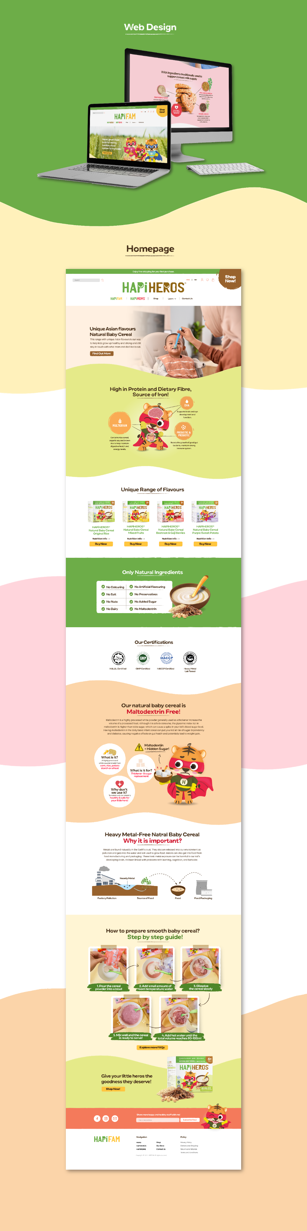 HapiFam website design